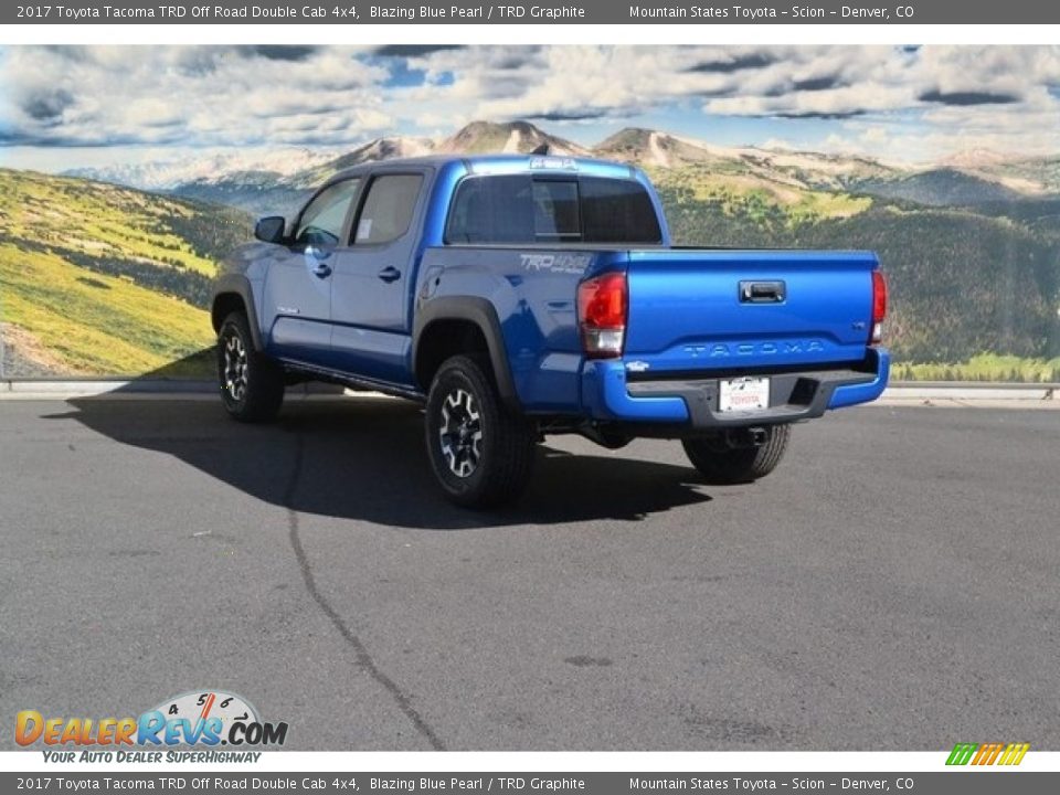 2017 Toyota Tacoma TRD Off Road Double Cab 4x4 Blazing Blue Pearl / TRD Graphite Photo #3