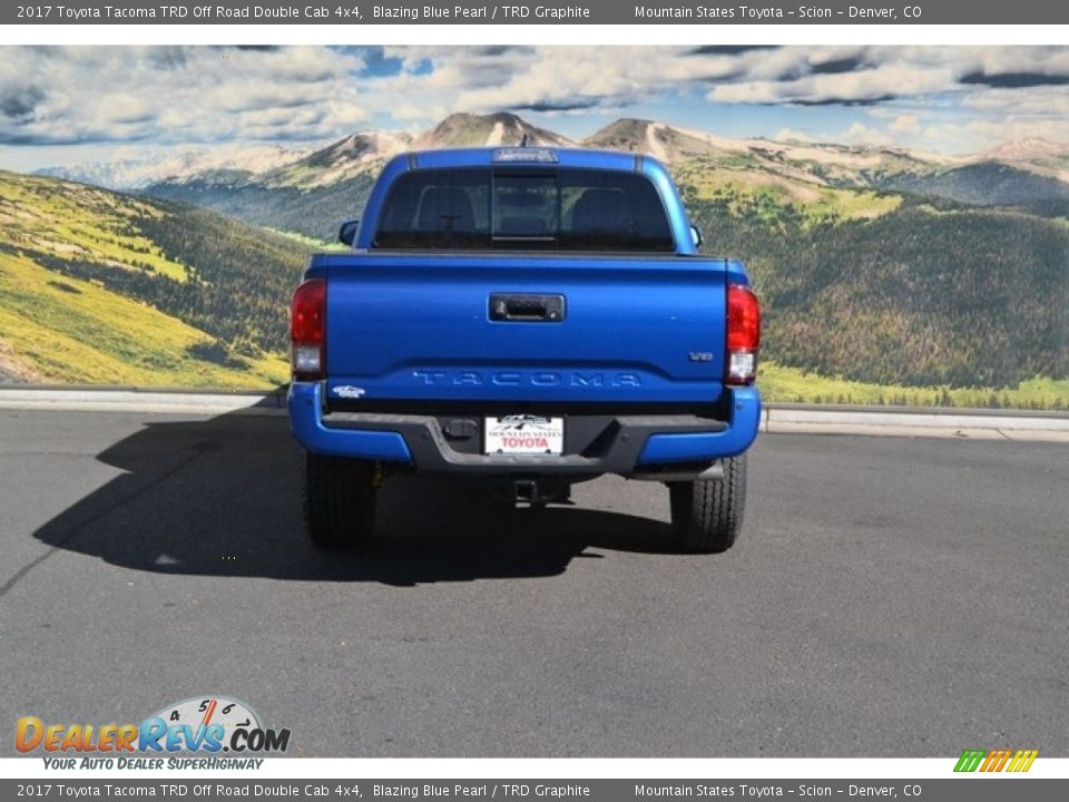 2017 Toyota Tacoma TRD Off Road Double Cab 4x4 Blazing Blue Pearl / TRD Graphite Photo #4