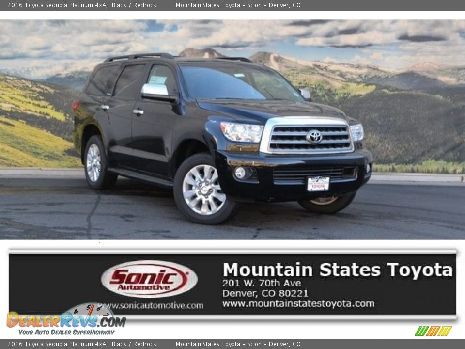 2016 Toyota Sequoia Platinum 4x4 Black / Redrock Photo #1