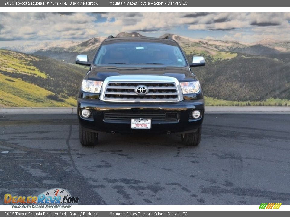 2016 Toyota Sequoia Platinum 4x4 Black / Redrock Photo #2