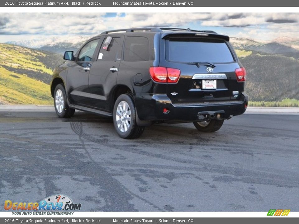 2016 Toyota Sequoia Platinum 4x4 Black / Redrock Photo #3