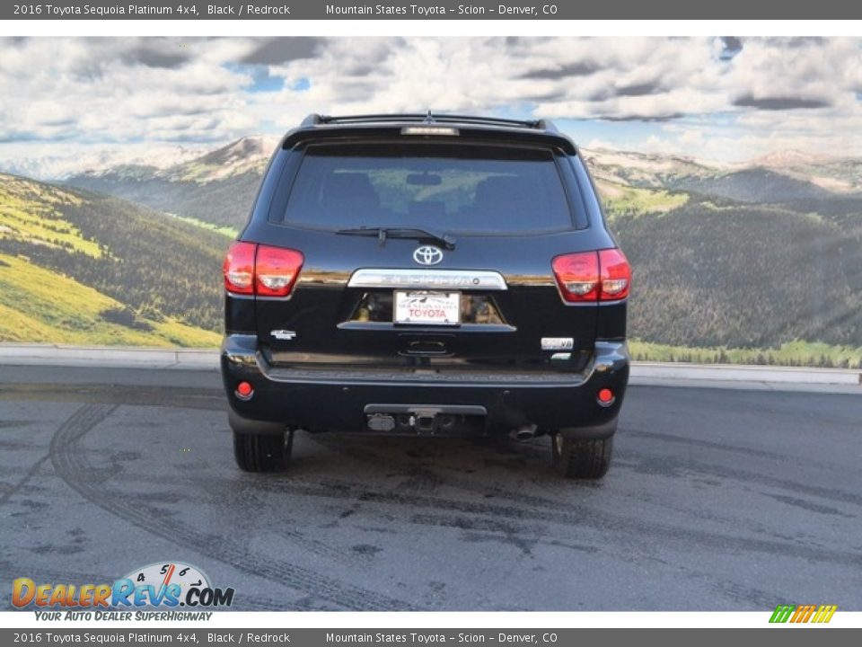 2016 Toyota Sequoia Platinum 4x4 Black / Redrock Photo #4