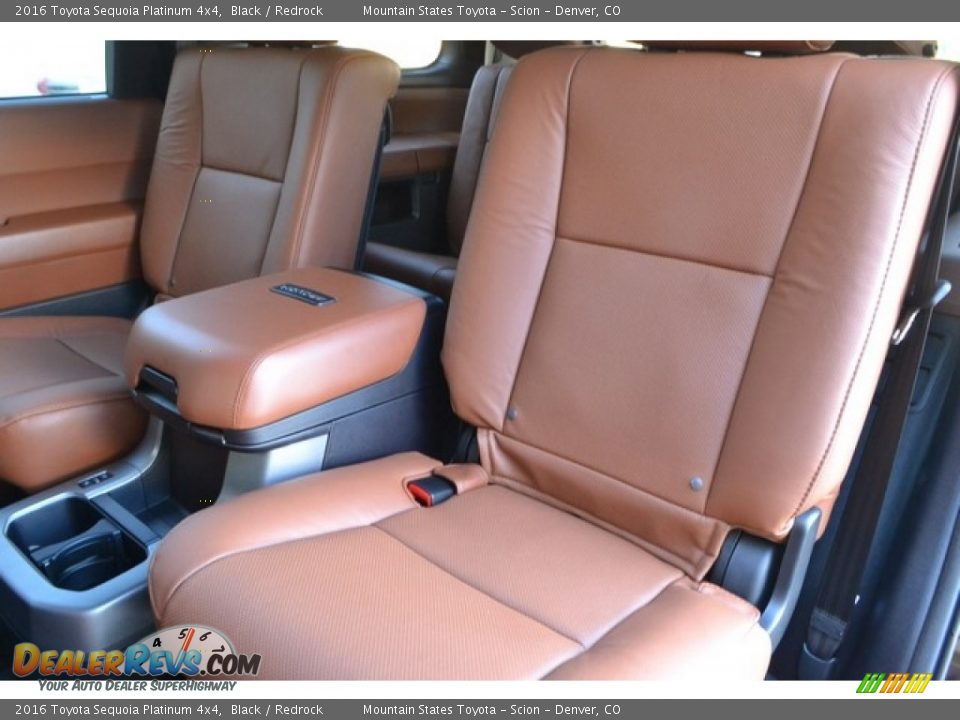 2016 Toyota Sequoia Platinum 4x4 Black / Redrock Photo #8