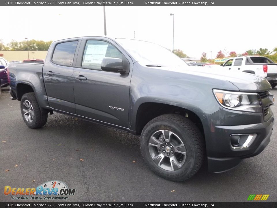 2016 Chevrolet Colorado Z71 Crew Cab 4x4 Cyber Gray Metallic / Jet Black Photo #3