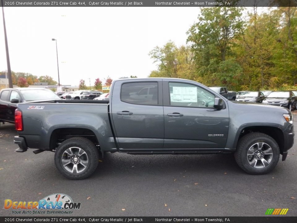 2016 Chevrolet Colorado Z71 Crew Cab 4x4 Cyber Gray Metallic / Jet Black Photo #4