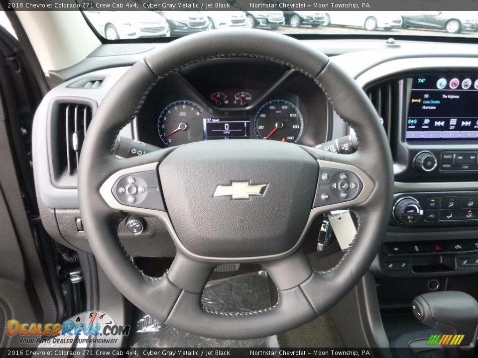 2016 Chevrolet Colorado Z71 Crew Cab 4x4 Cyber Gray Metallic / Jet Black Photo #17