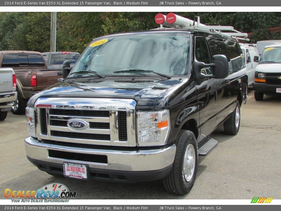 2014 Ford E-Series Van E350 XL Extended 15 Passenger Van Black / Medium Flint Photo #1