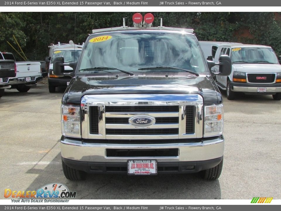 2014 Ford E-Series Van E350 XL Extended 15 Passenger Van Black / Medium Flint Photo #2