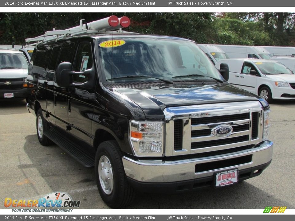 2014 Ford E-Series Van E350 XL Extended 15 Passenger Van Black / Medium Flint Photo #3