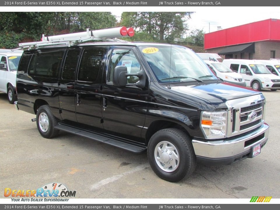 2014 Ford E-Series Van E350 XL Extended 15 Passenger Van Black / Medium Flint Photo #4