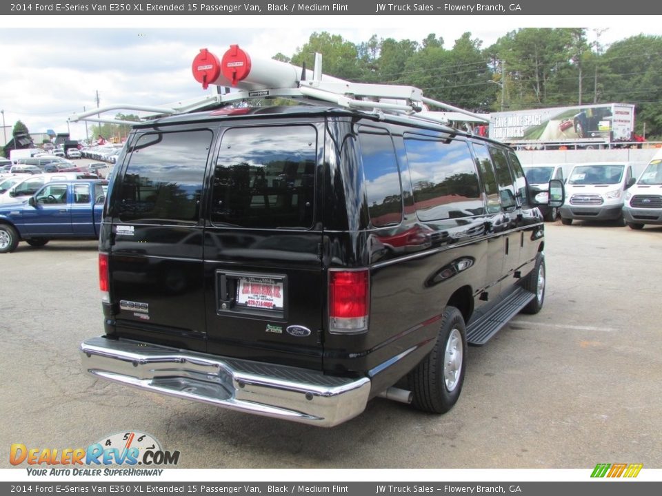 2014 Ford E-Series Van E350 XL Extended 15 Passenger Van Black / Medium Flint Photo #7