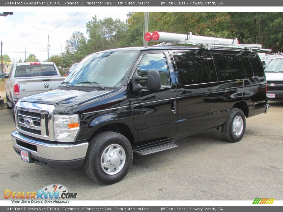 2014 Ford E-Series Van E350 XL Extended 15 Passenger Van Black / Medium Flint Photo #12