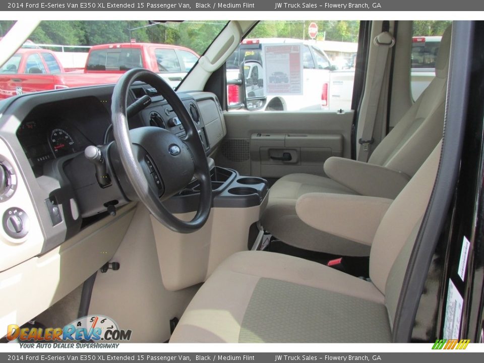 2014 Ford E-Series Van E350 XL Extended 15 Passenger Van Black / Medium Flint Photo #19
