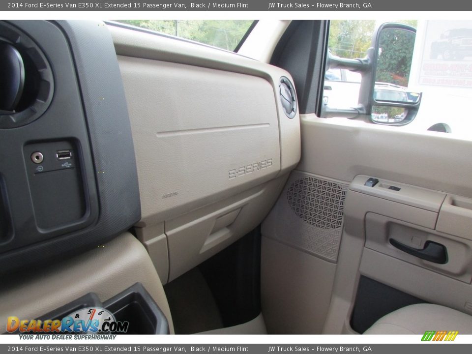 2014 Ford E-Series Van E350 XL Extended 15 Passenger Van Black / Medium Flint Photo #26