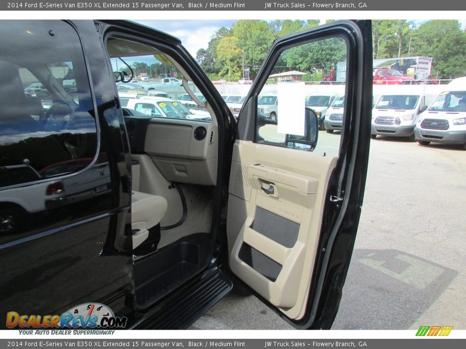 2014 Ford E-Series Van E350 XL Extended 15 Passenger Van Black / Medium Flint Photo #30