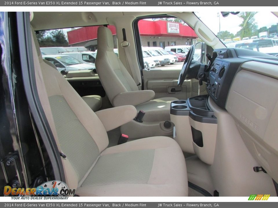 2014 Ford E-Series Van E350 XL Extended 15 Passenger Van Black / Medium Flint Photo #32