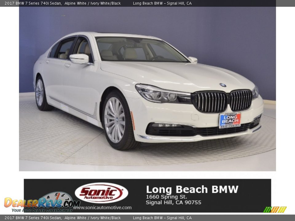 2017 BMW 7 Series 740i Sedan Alpine White / Ivory White/Black Photo #1