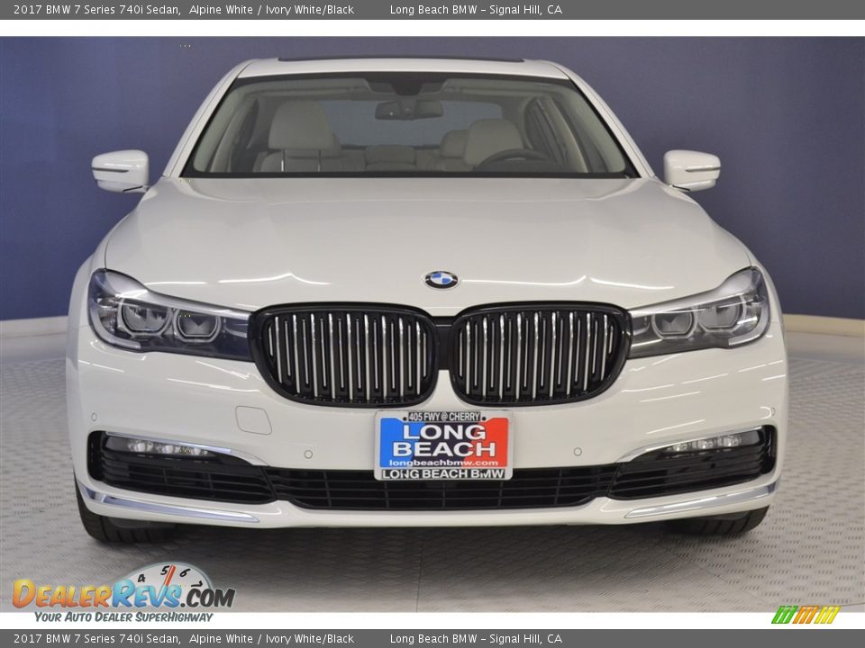 2017 BMW 7 Series 740i Sedan Alpine White / Ivory White/Black Photo #2