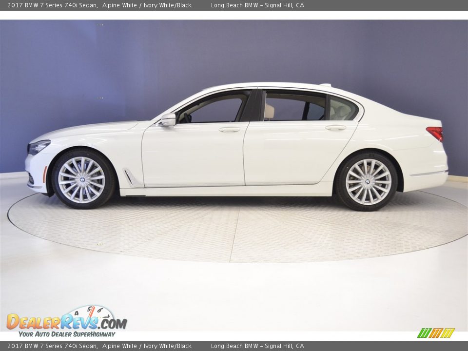 2017 BMW 7 Series 740i Sedan Alpine White / Ivory White/Black Photo #3