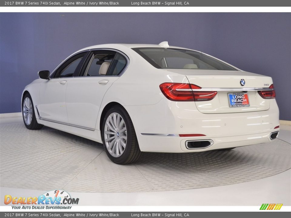 2017 BMW 7 Series 740i Sedan Alpine White / Ivory White/Black Photo #4
