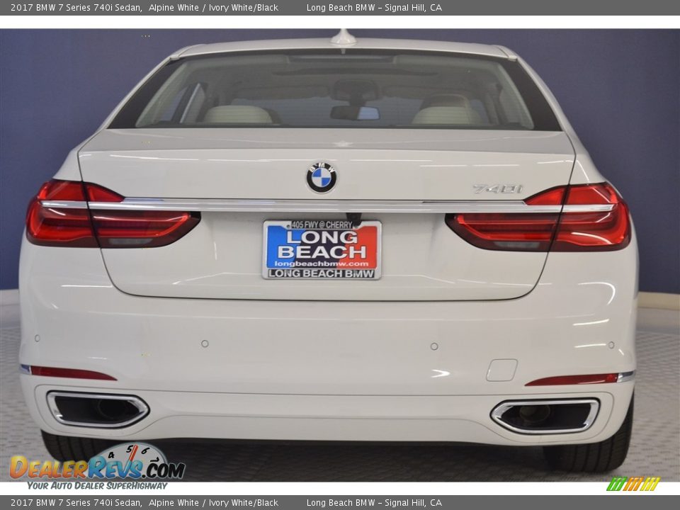 2017 BMW 7 Series 740i Sedan Alpine White / Ivory White/Black Photo #5