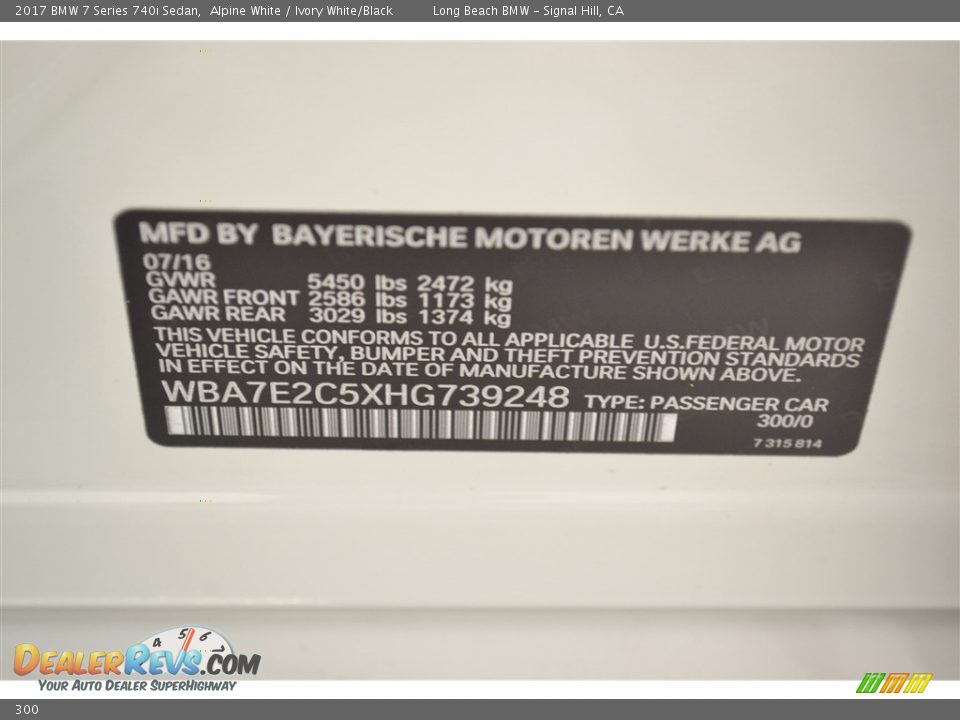 BMW Color Code 300 Alpine White