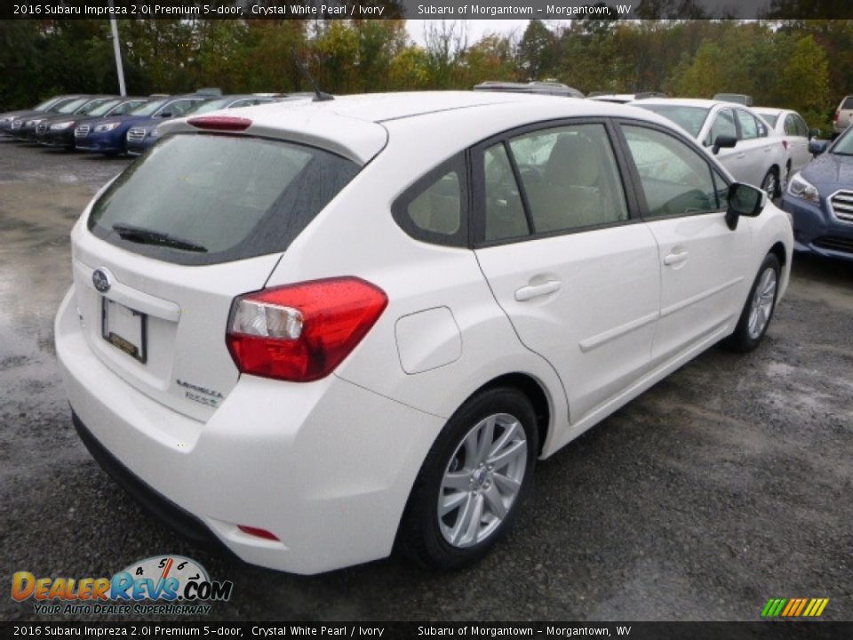 2016 Subaru Impreza 2.0i Premium 5-door Crystal White Pearl / Ivory Photo #7