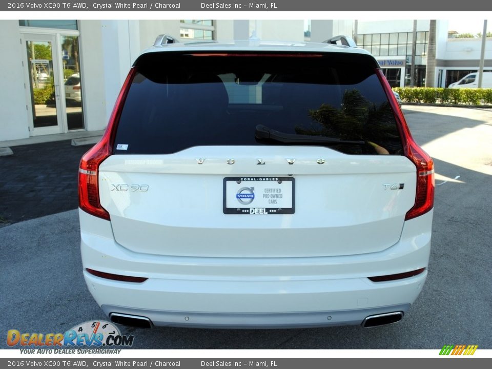 2016 Volvo XC90 T6 AWD Crystal White Pearl / Charcoal Photo #8