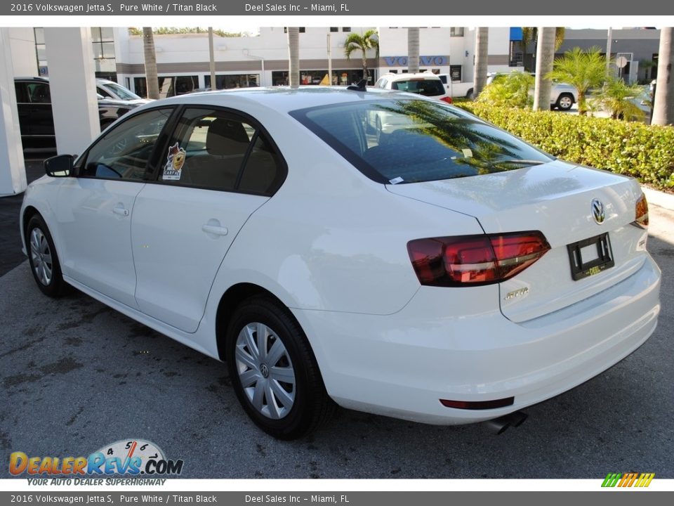 2016 Volkswagen Jetta S Pure White / Titan Black Photo #6