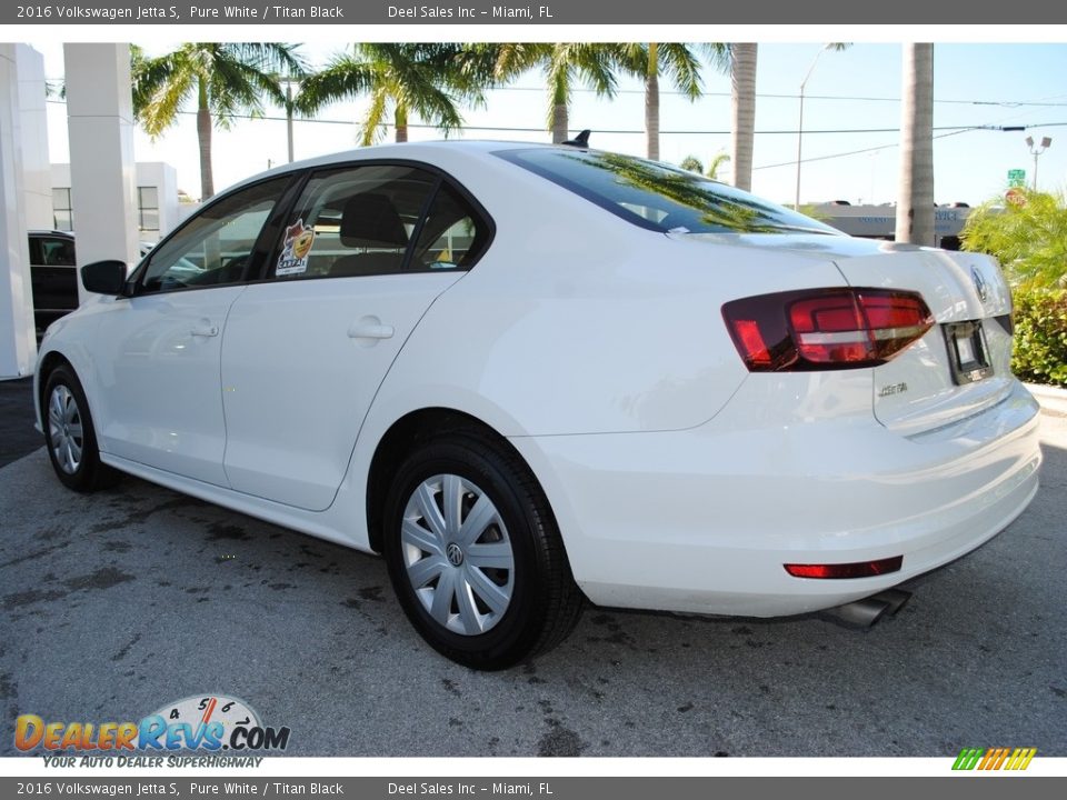 2016 Volkswagen Jetta S Pure White / Titan Black Photo #7
