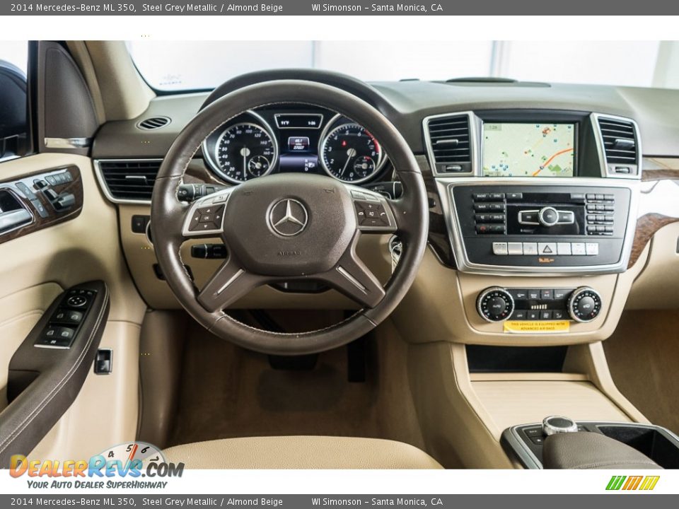2014 Mercedes-Benz ML 350 Steel Grey Metallic / Almond Beige Photo #3
