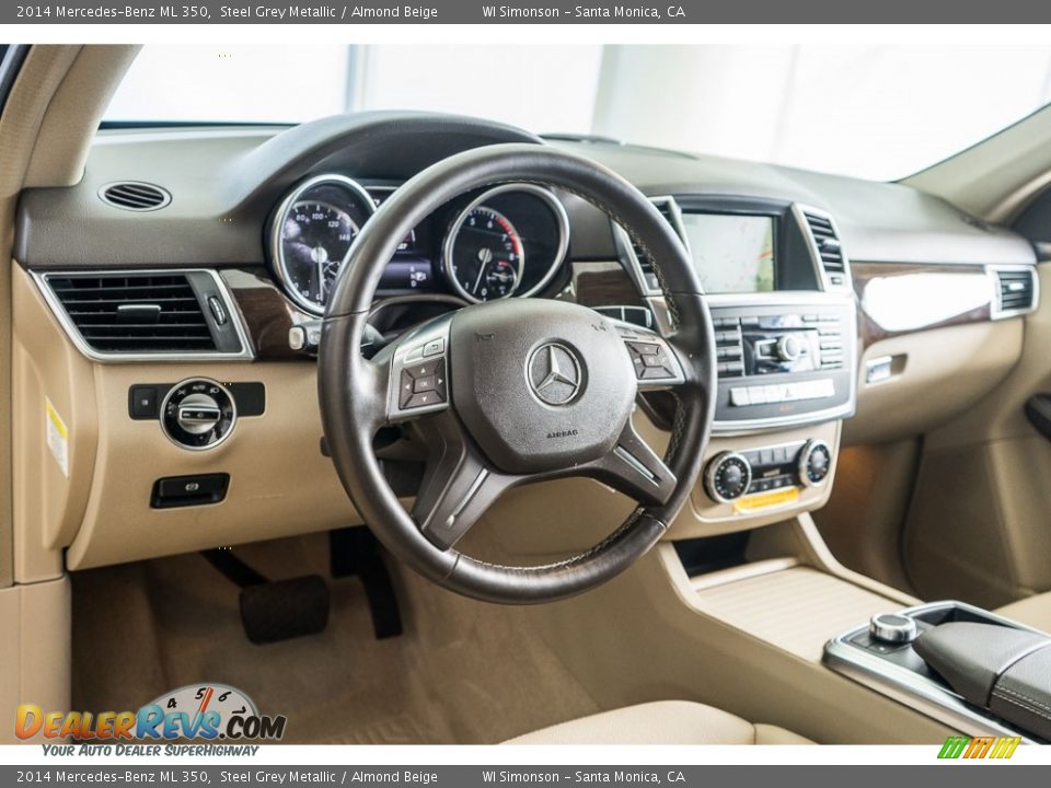 2014 Mercedes-Benz ML 350 Steel Grey Metallic / Almond Beige Photo #15