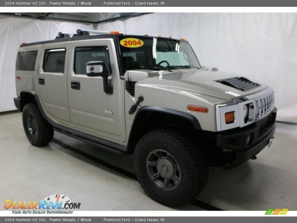 2004 Hummer H2 SUV Pewter Metallic / Wheat Photo #1