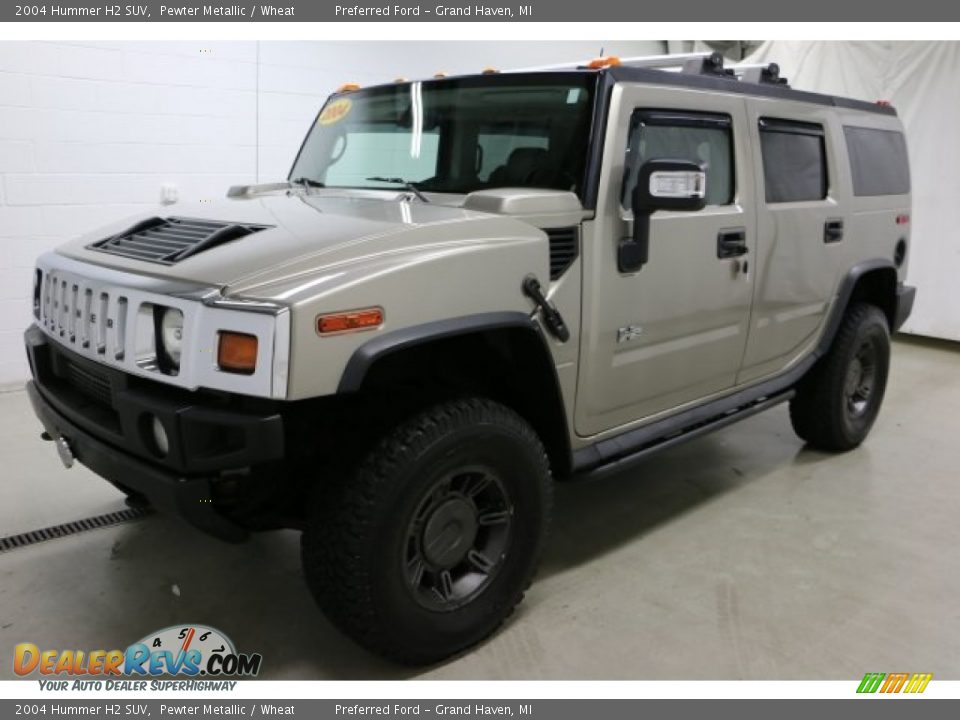 2004 Hummer H2 SUV Pewter Metallic / Wheat Photo #21