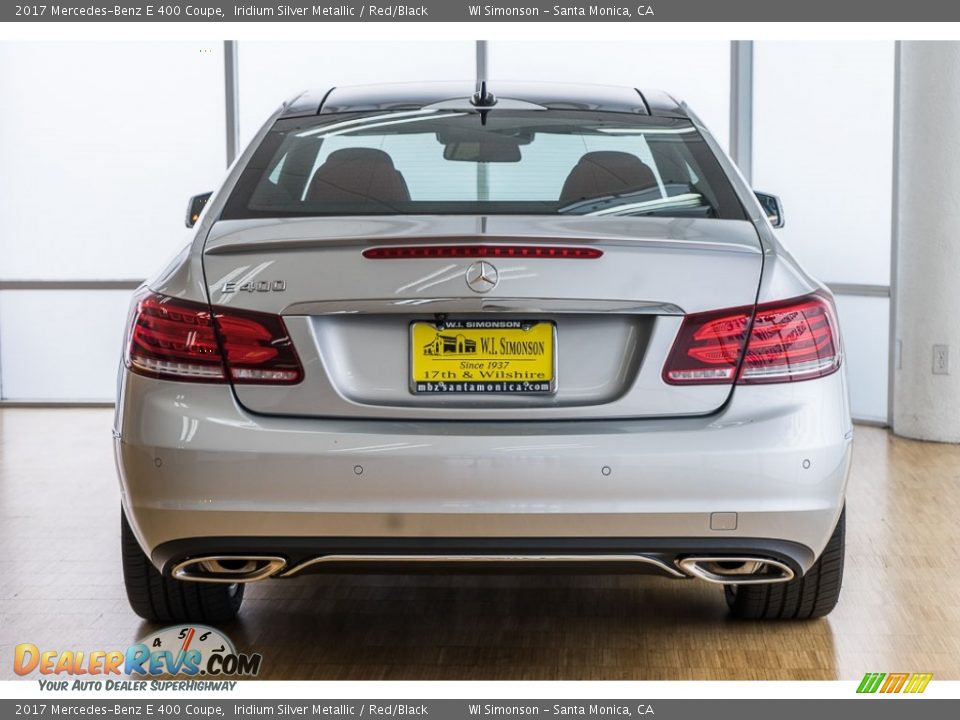 2017 Mercedes-Benz E 400 Coupe Iridium Silver Metallic / Red/Black Photo #4