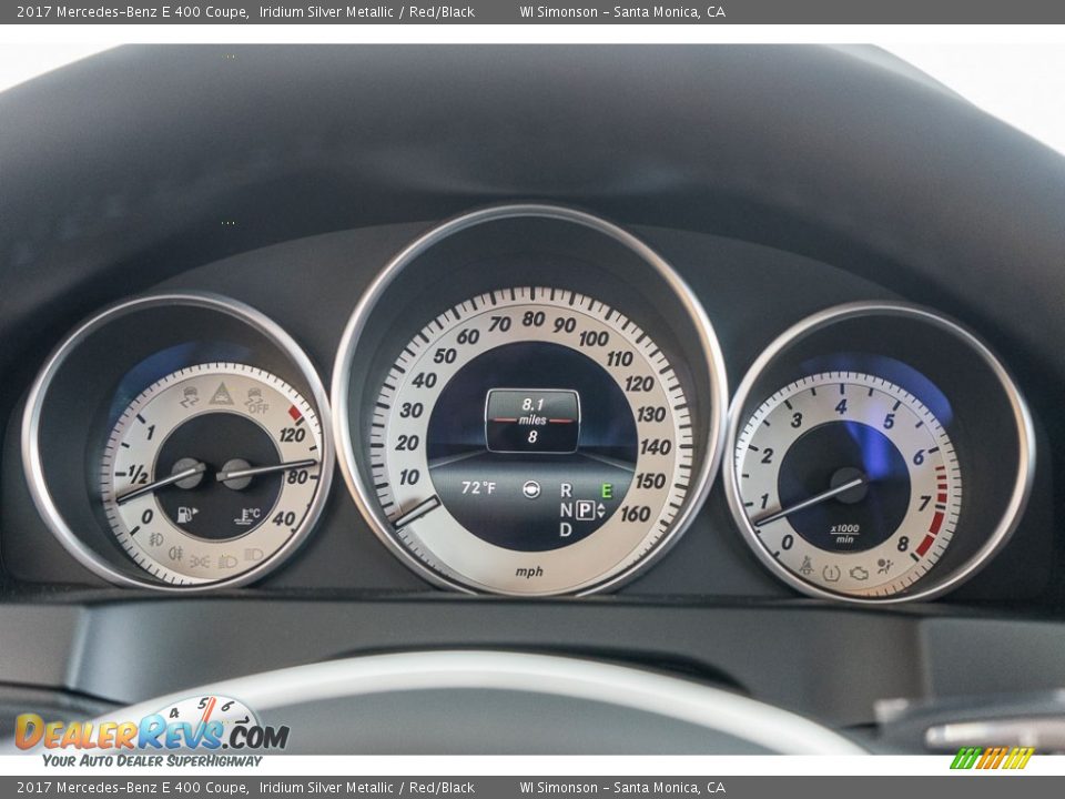 2017 Mercedes-Benz E 400 Coupe Iridium Silver Metallic / Red/Black Photo #6