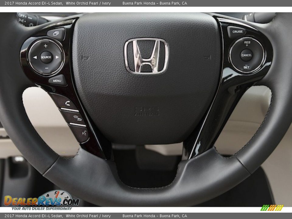 2017 Honda Accord EX-L Sedan White Orchid Pearl / Ivory Photo #10