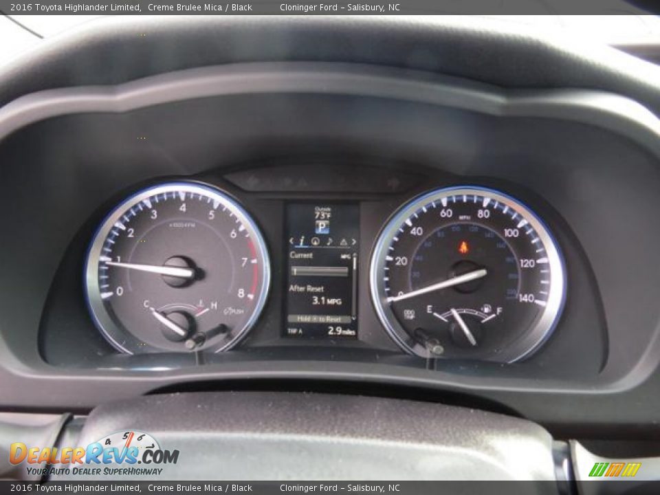 2016 Toyota Highlander Limited Gauges Photo #13