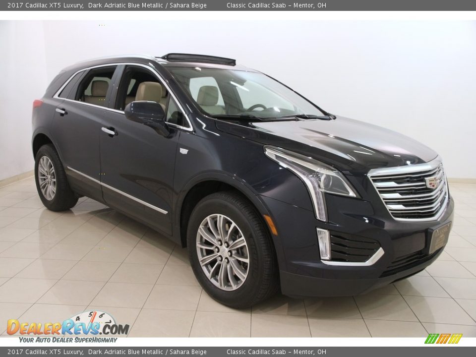 2017 Cadillac XT5 Luxury Dark Adriatic Blue Metallic / Sahara Beige Photo #1