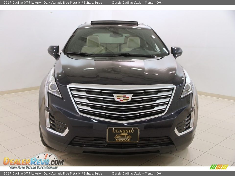 2017 Cadillac XT5 Luxury Dark Adriatic Blue Metallic / Sahara Beige Photo #2
