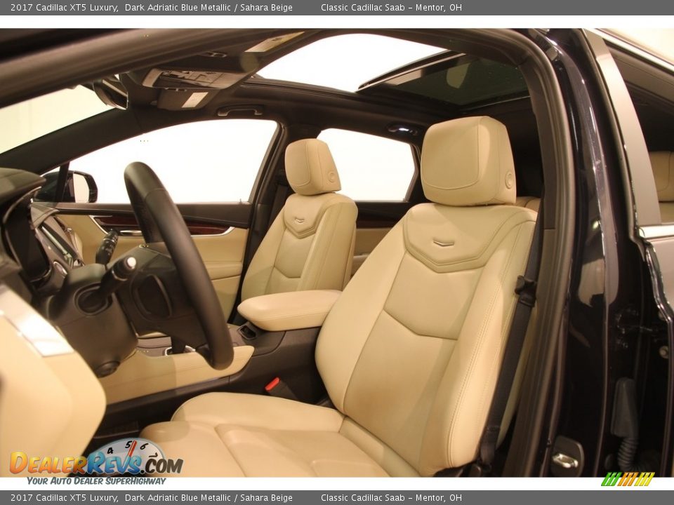 2017 Cadillac XT5 Luxury Dark Adriatic Blue Metallic / Sahara Beige Photo #5