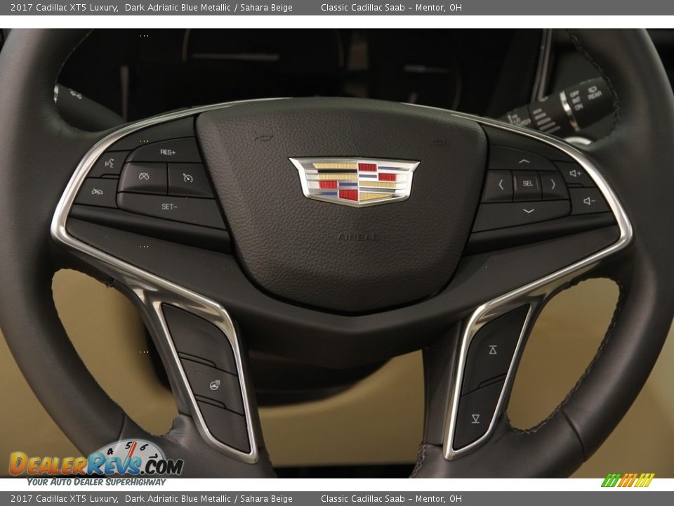 2017 Cadillac XT5 Luxury Dark Adriatic Blue Metallic / Sahara Beige Photo #6