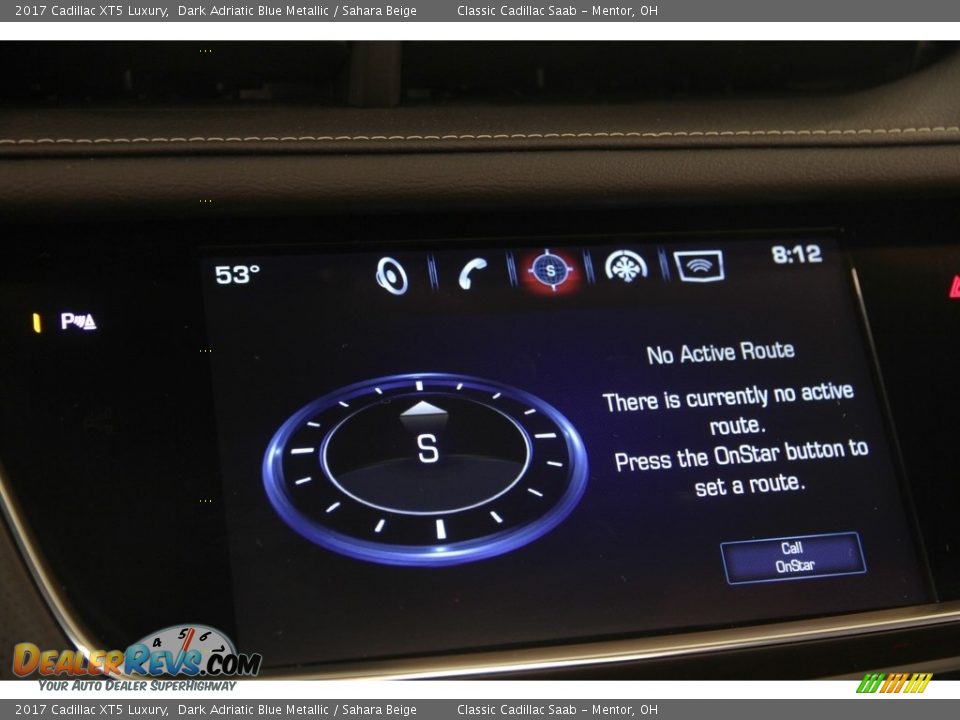 2017 Cadillac XT5 Luxury Dark Adriatic Blue Metallic / Sahara Beige Photo #10