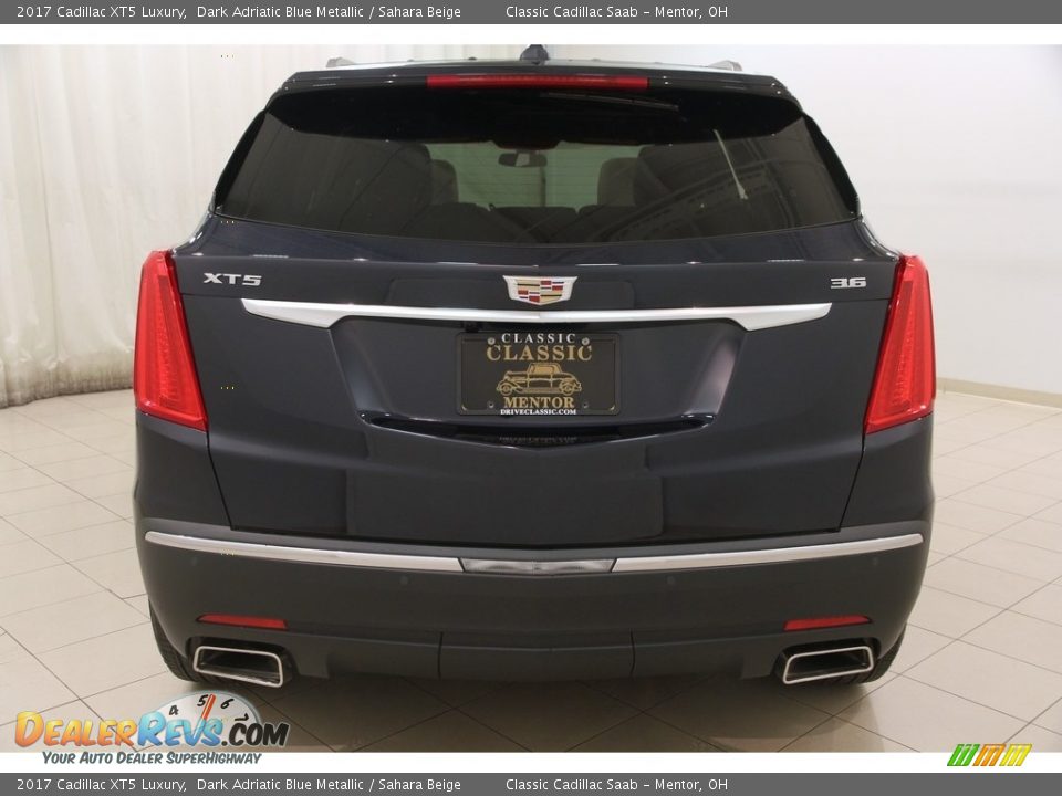 2017 Cadillac XT5 Luxury Dark Adriatic Blue Metallic / Sahara Beige Photo #16