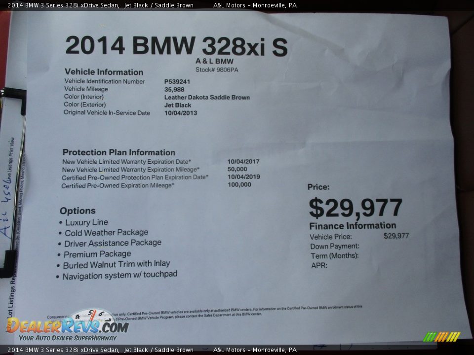 2014 BMW 3 Series 328i xDrive Sedan Jet Black / Saddle Brown Photo #12