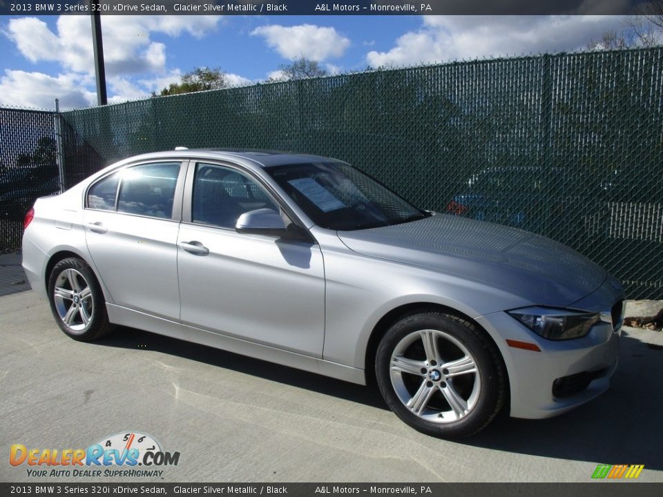 2013 BMW 3 Series 320i xDrive Sedan Glacier Silver Metallic / Black Photo #1