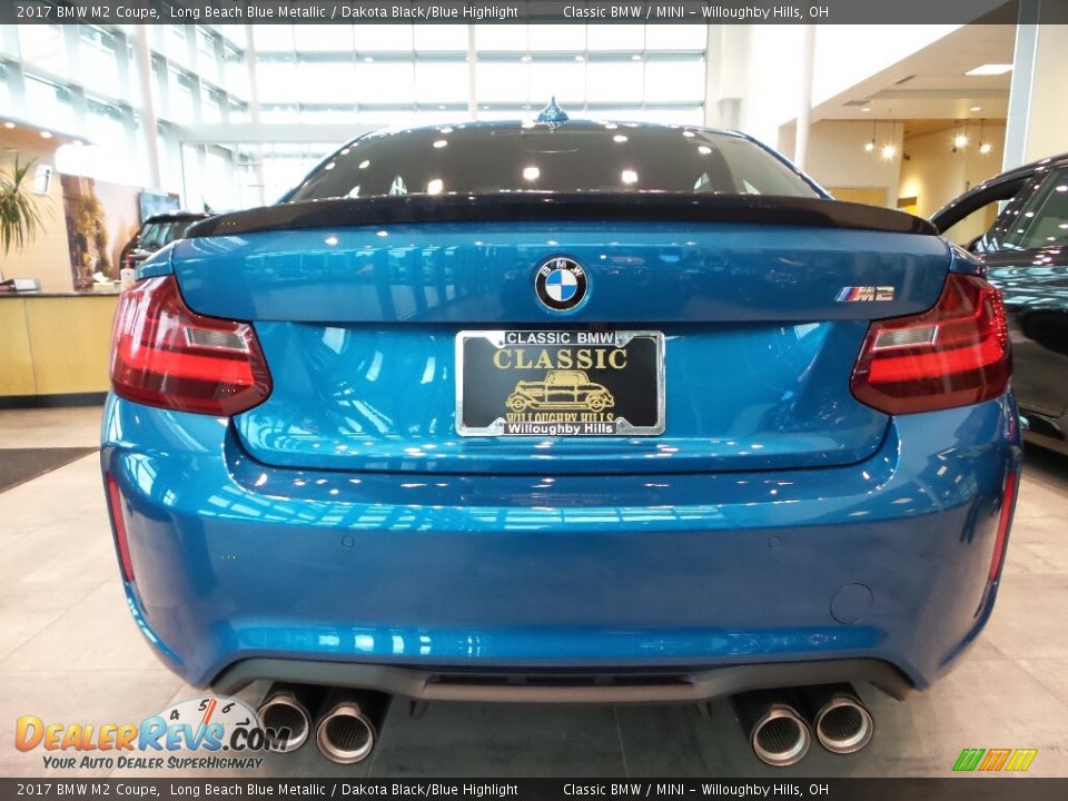 2017 BMW M2 Coupe Long Beach Blue Metallic / Dakota Black/Blue Highlight Photo #7