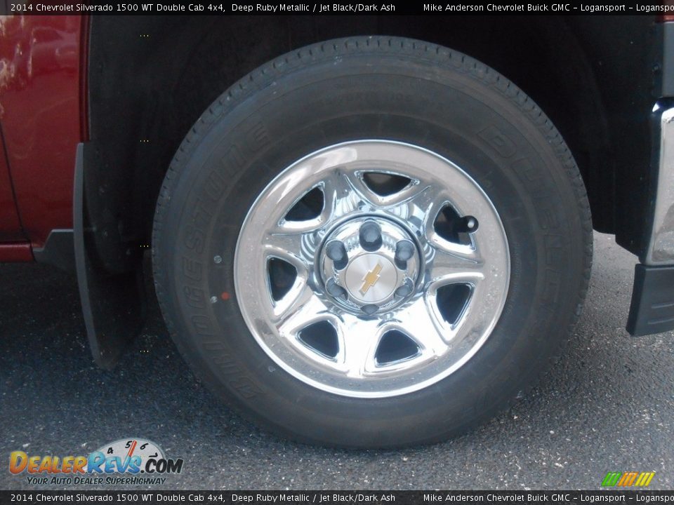2014 Chevrolet Silverado 1500 WT Double Cab 4x4 Deep Ruby Metallic / Jet Black/Dark Ash Photo #6