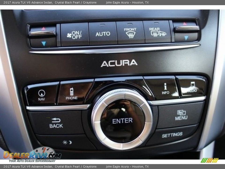 2017 Acura TLX V6 Advance Sedan Crystal Black Pearl / Graystone Photo #29