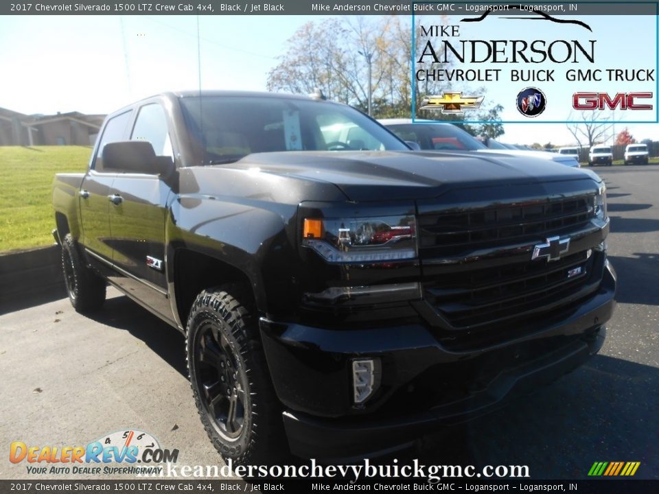 2017 Chevrolet Silverado 1500 LTZ Crew Cab 4x4 Black / Jet Black Photo #1